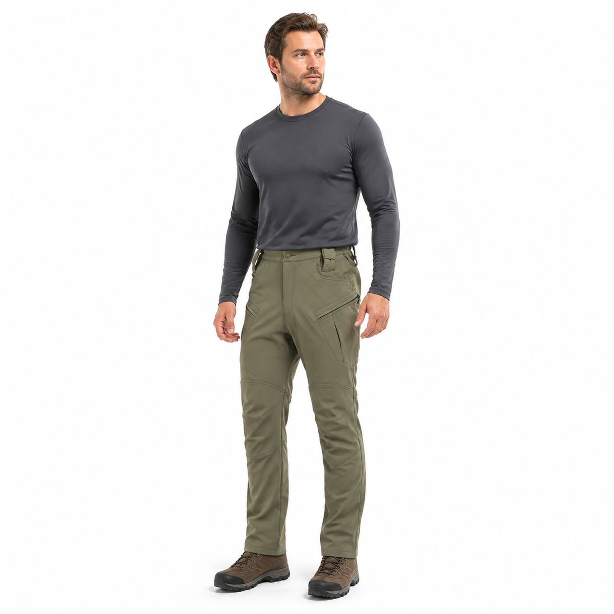 Men's Fleece-Lined Hiking Trousers