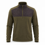 Rosedale men's half-zip fleece — olive white