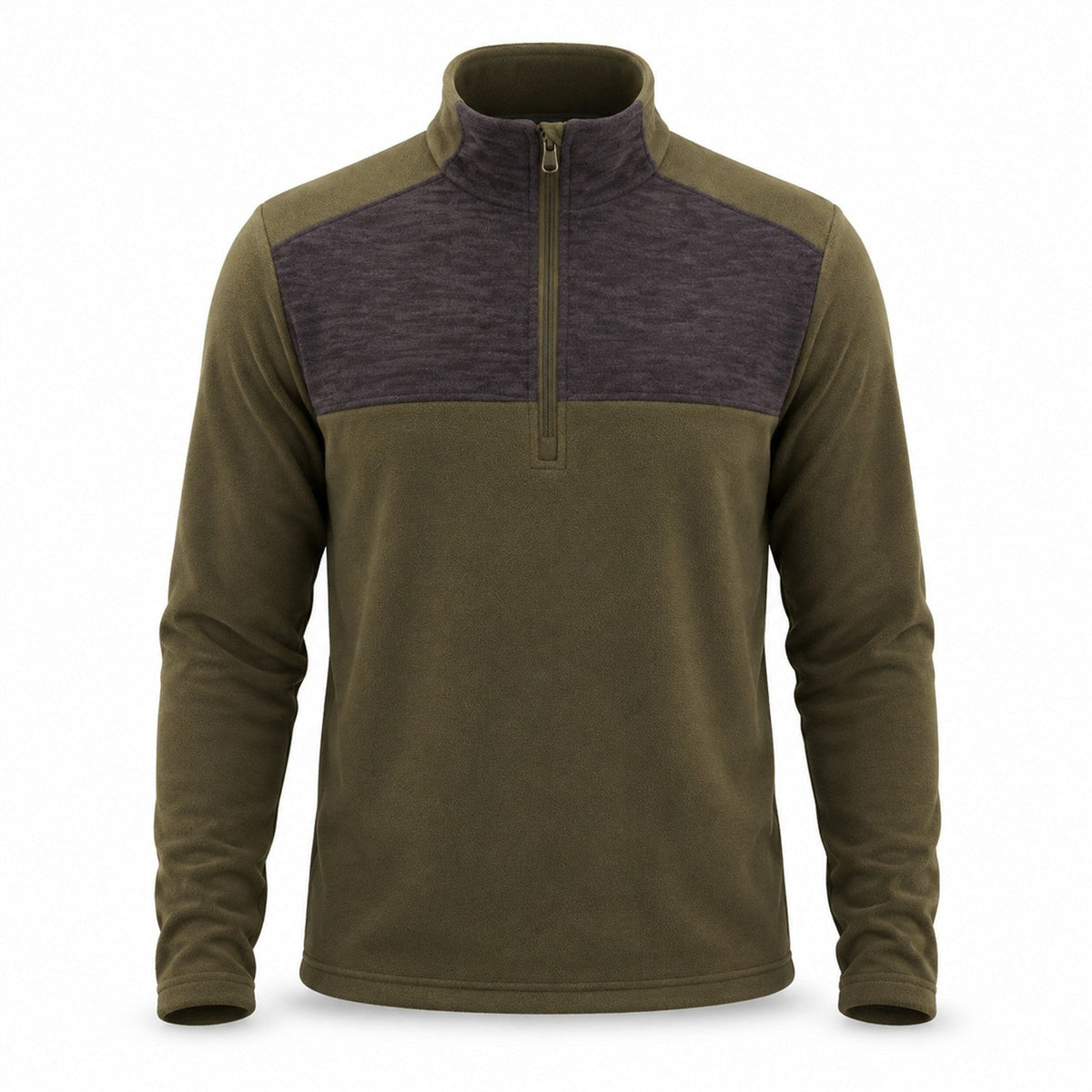 Rosedale men's half-zip fleece — olive white