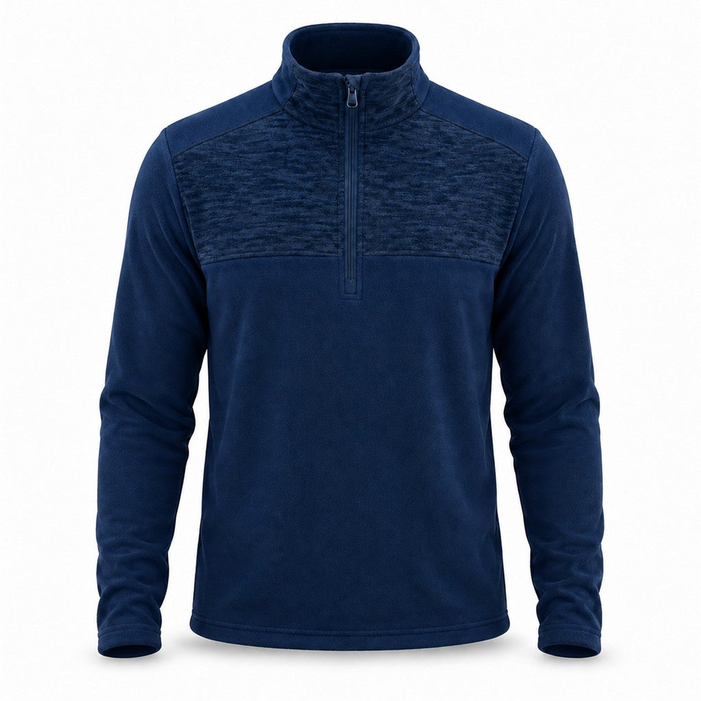 Rosedale men's half-zip fleece — navy white