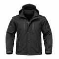 Men's Hooded Fleece-Lined Softshell Jacket
