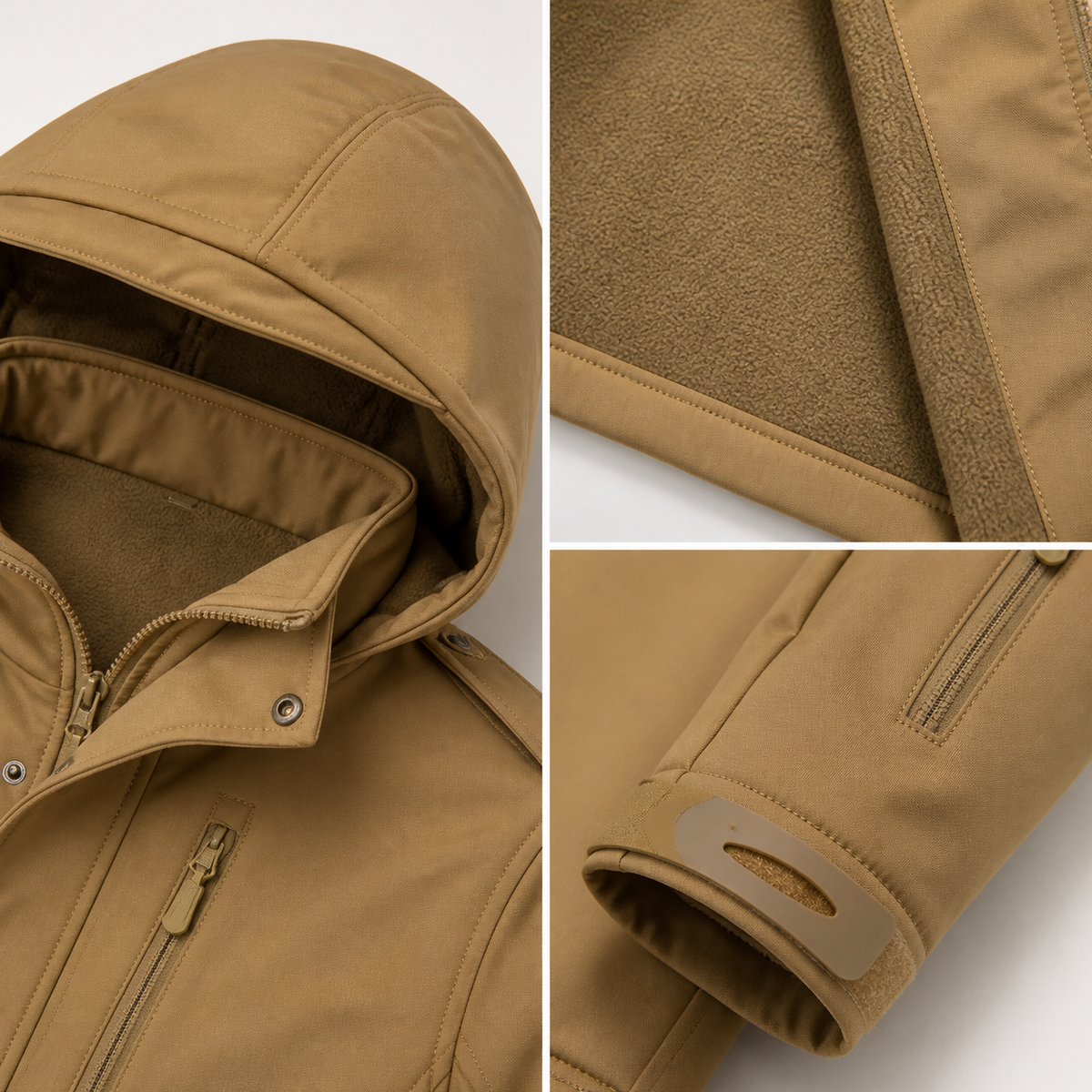 Men's Hooded Fleece-Lined Softshell Jacket