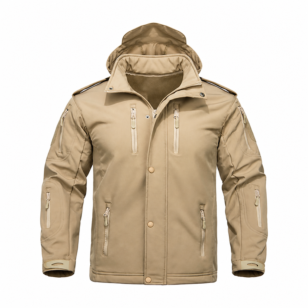 Men's Hooded Fleece-Lined Softshell Jacket