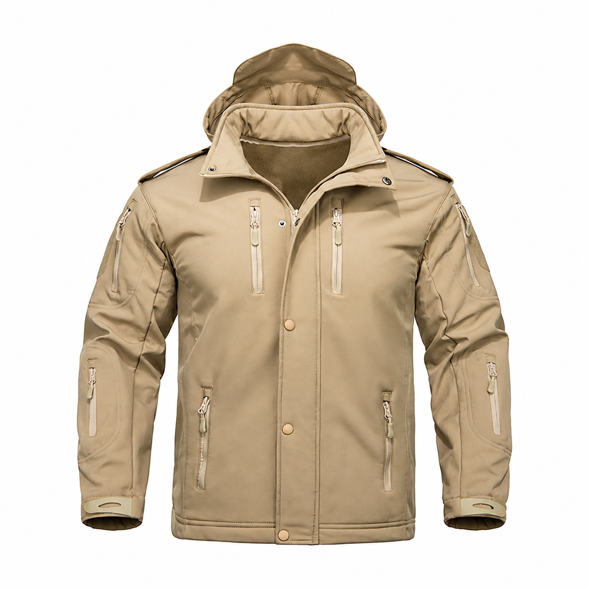 Men's Hooded Fleece-Lined Softshell Jacket