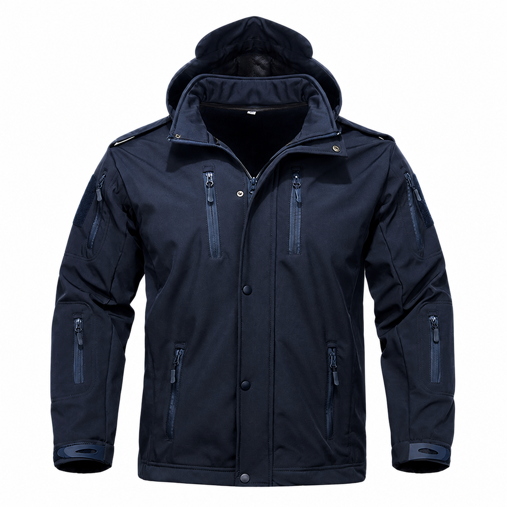 Men's Hooded Fleece-Lined Softshell Jacket