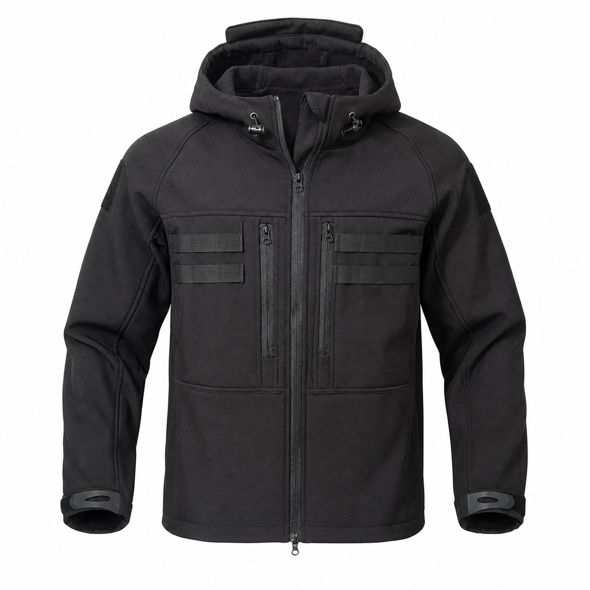 TWS Men’s Fleece-Lined Softshell Jacket – Windproof Hooded Outdoor Tactical Coat