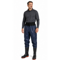 Heavy-Duty PVC Waist Waders with Cleated Boots | Anti-Stick Lining & Mesh Waist