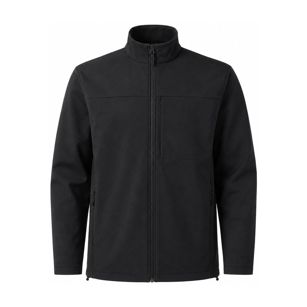 Malham fleece-lined softshell jacket — men black white