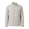 Malham fleece-lined softshell jacket — men khaki white