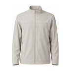 Malham fleece-lined softshell jacket — men khaki white