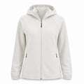Aira women's hooded fleece — ivory white