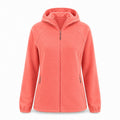Aira women's hooded fleece — red white