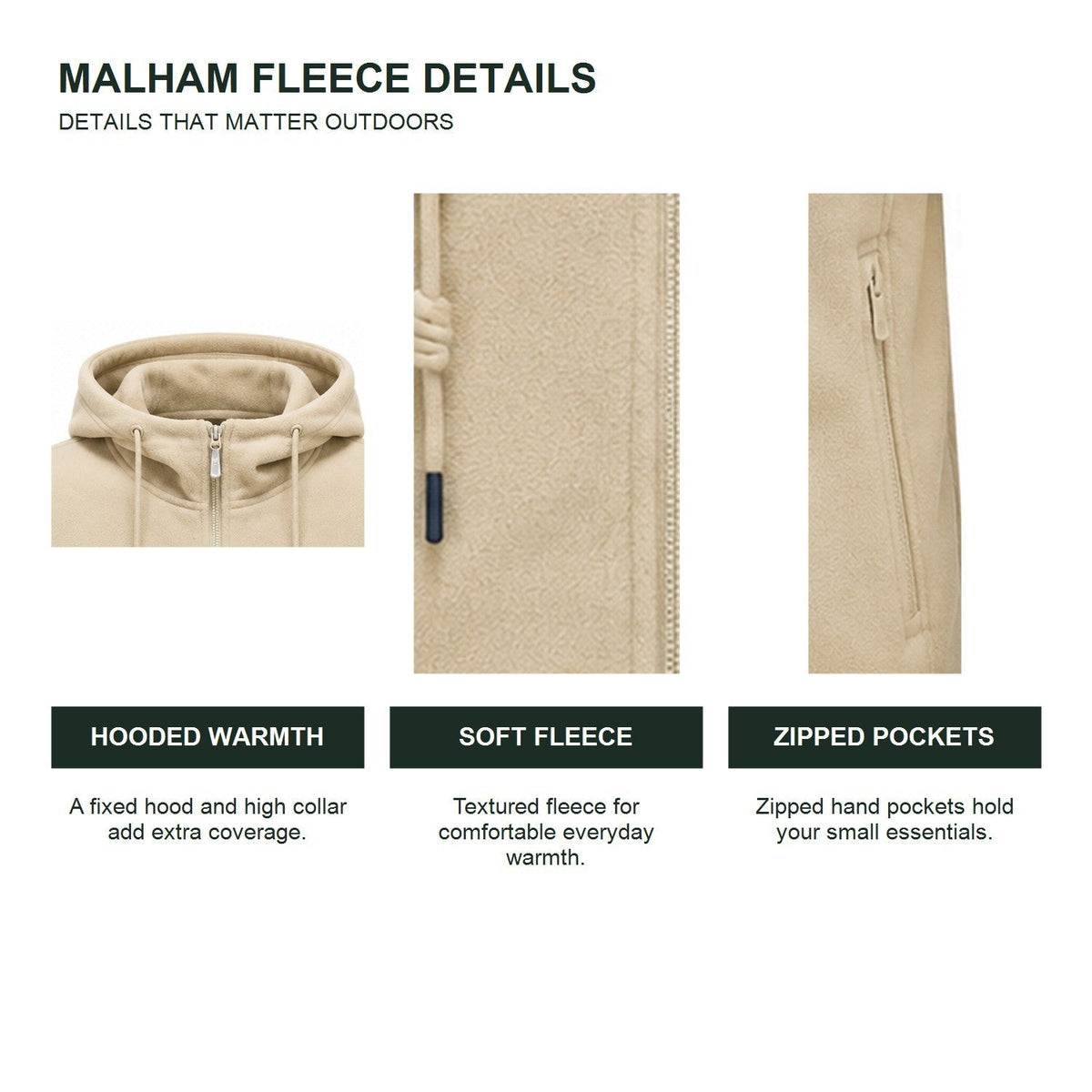 Malham Women's Thermal Fleece Midlayer - feature details