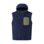 Rydal hooded fleece gilet — navy white feed