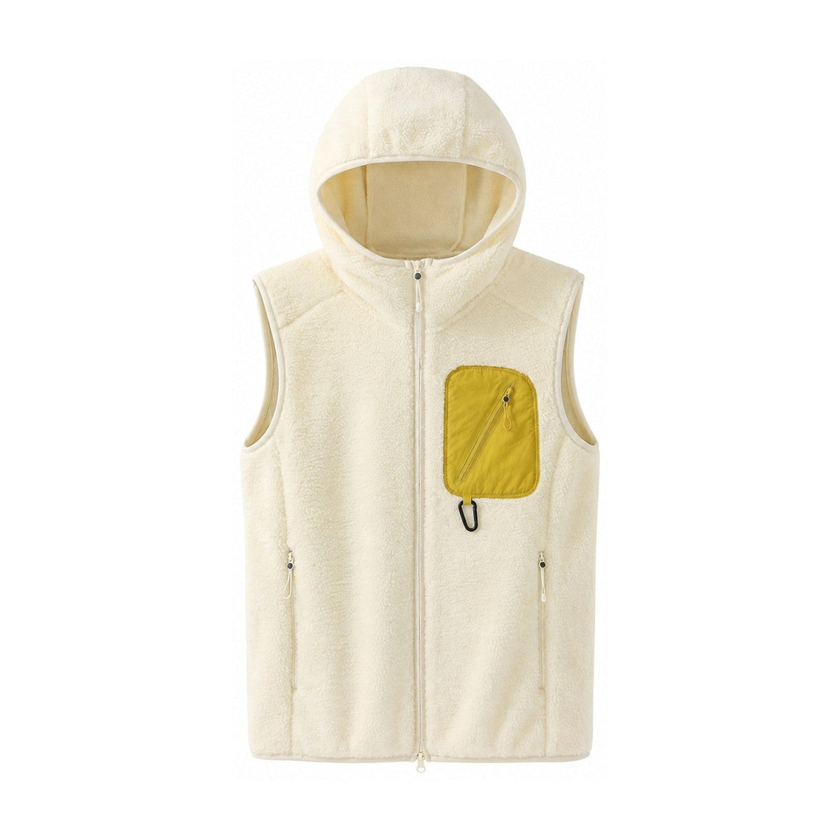 Rydal hooded fleece gilet — ivory white feed