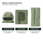 Rydal hooded fleece gilet — feature details