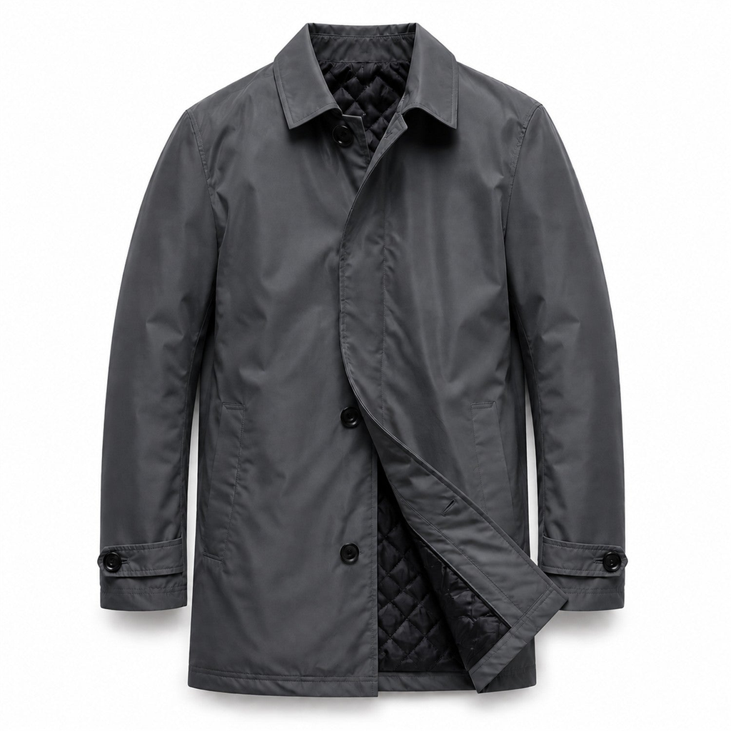 Ashdown Men's Lightweight Insulated Coat - charcoal grey white