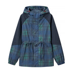 Caledon Women's Tartan Drawcord Jacket - navy tartan white