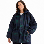 Caledon Women's Tartan Drawcord Jacket - model