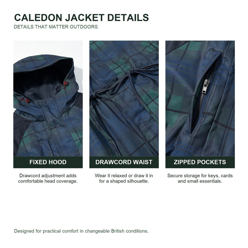Caledon Women's Tartan Drawcord Jacket - feature details