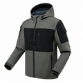Men's Fleece-Lined Softshell Jacket – Hooded Outdoor Workwear Coat