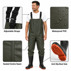 Heavy-Duty Chest Waders with Cleated Boots | Anti-Stick Lining