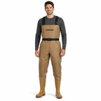 Heavy-Duty PVC Chest Waders with Boots | Reinforced Knees & Anti-Stick Lining