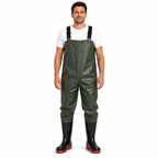 Heavy-Duty PVC Chest Waders with Boots | Snag-Free Design & Inner Pocket