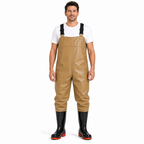 Heavy-Duty PVC Chest Waders with Boots | Snag-Free Design & Inner Pocket