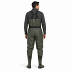 Heavy-Duty PVC Chest Waders with Boots | Reinforced Knees & Anti-Stick Lining