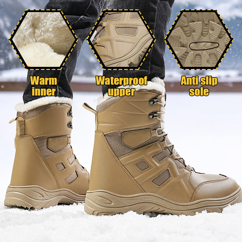 TWS Men’s Fur-Lined Outdoor Combat Boots