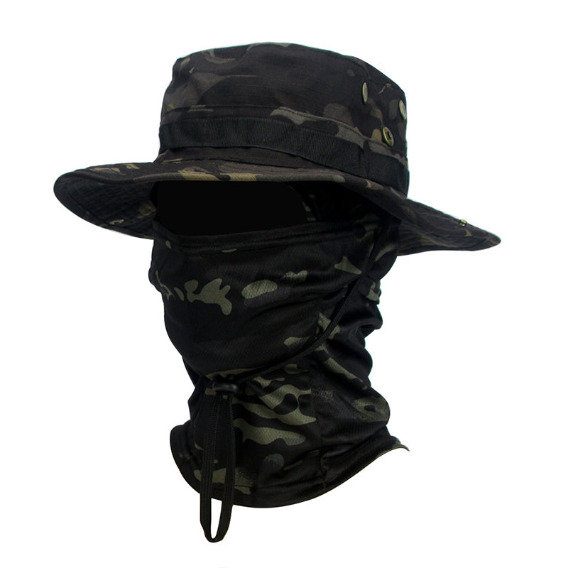 TWS UV Protection Boonie Hat with Balaclava – For Fishing, Hiking, Hunting & Military Use