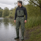 Ultra-Light 400D Nylon Chest Waders with Boots | 15,000mm Waterproof