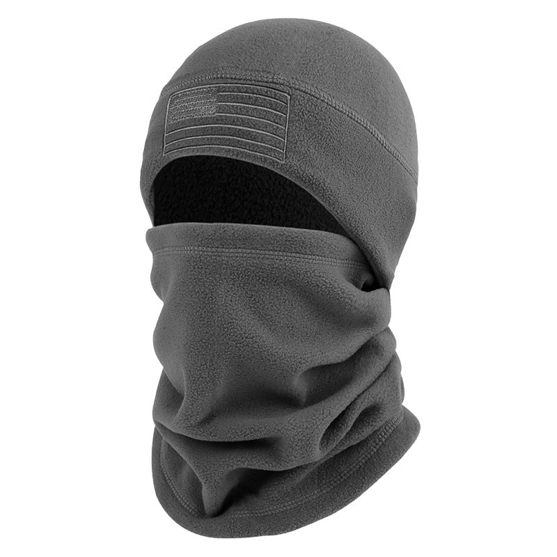 TWS Warm Fleece Beanie Hat & Neck Scarf Set for Winter Outdoor Wear