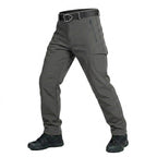 Men's Water-Resistant Tactical Multi-Pocket Softshell Trousers