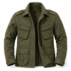 Men's Vintage Military-Inspired Utility Jacket – Lightweight Outdoor Work Jacket