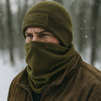 TWS Warm Fleece Beanie Hat & Neck Scarf Set for Winter Outdoor Wear