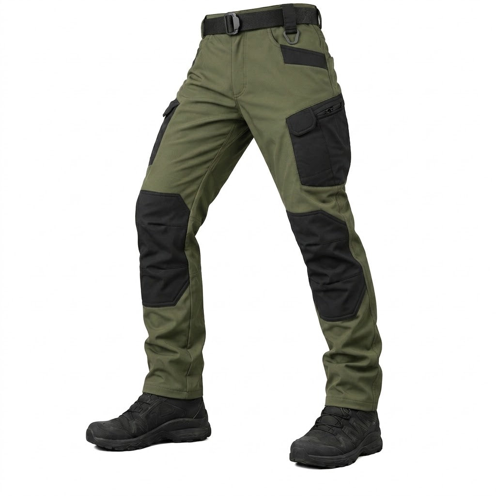 TWS Men’s Softshell Fleece-Lined Reinforced Water-Resistant Tactical Trousers