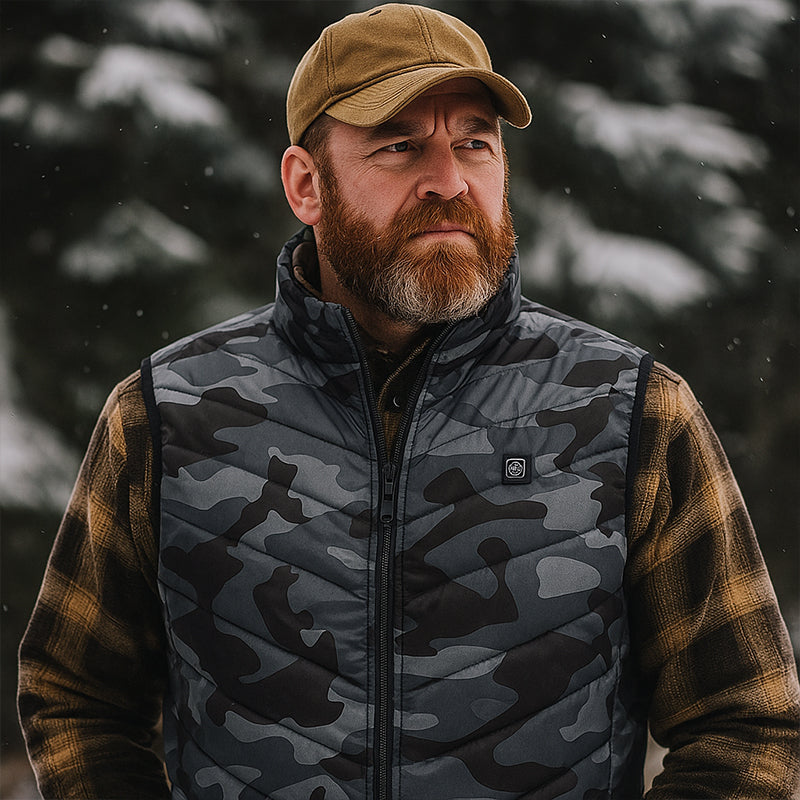 ArcticDown Pro Heated Puffer Vest for Men – Tactical Lightweight Thermal Bodywarmer