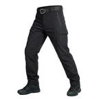 Men's Water-Resistant Tactical Multi-Pocket Softshell Trousers