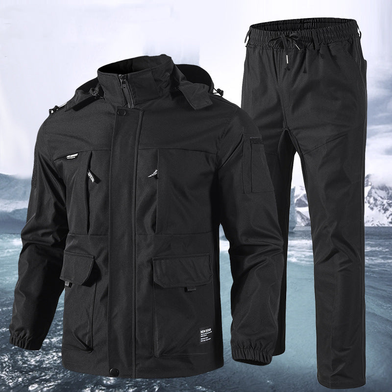 Men’s Military-Style Waterproof Ripstop Tactical Suit Outdoor Combat Uniform Set