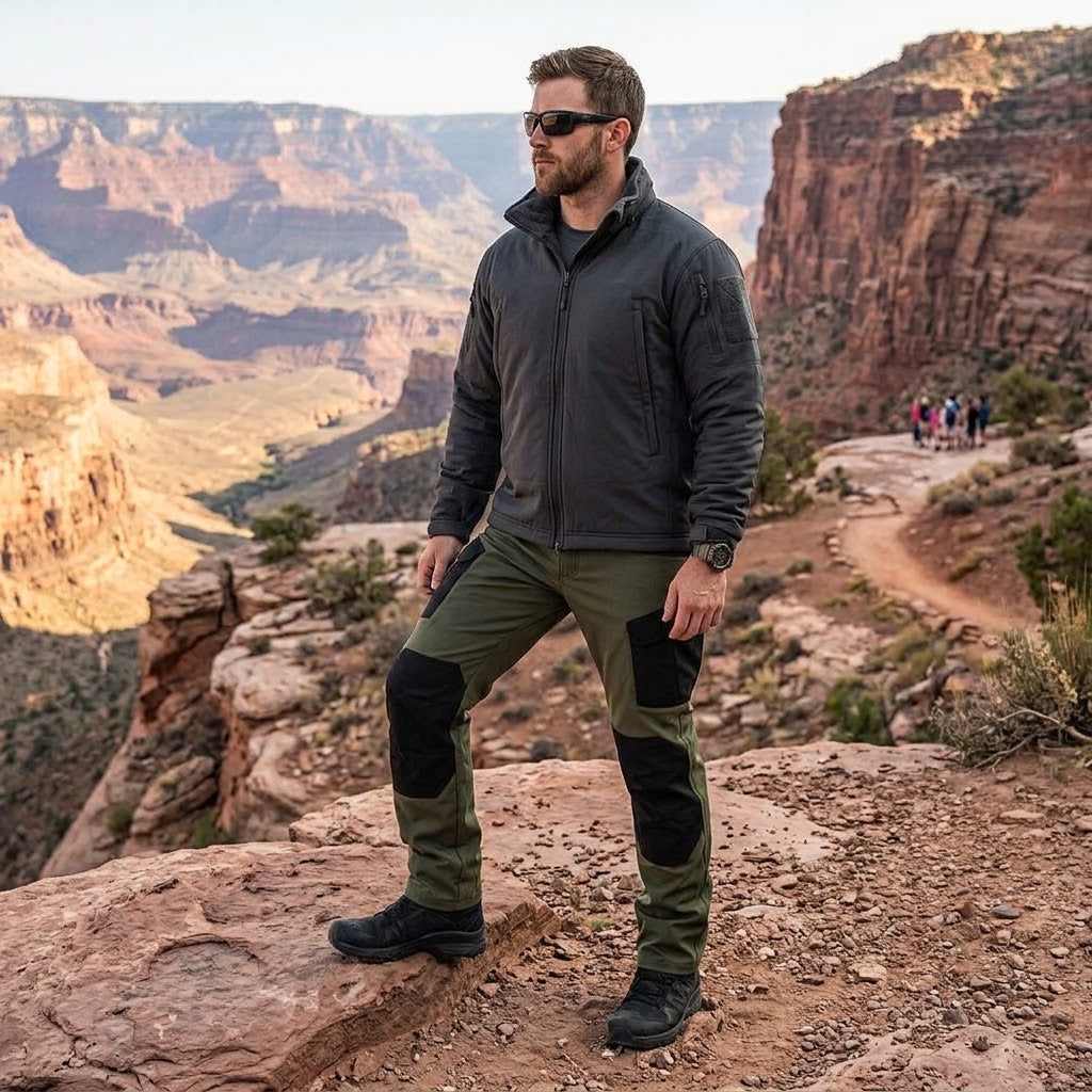 TWS Men’s Softshell Fleece-Lined Reinforced Water-Resistant Tactical Trousers