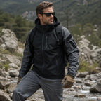 Men's Tactical Hooded Waterproof Jacket – Outdoor Utility Windbreaker