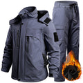 Men’s Softshell Fleece-Lined Waterproof Outdoor Jacket & Trousers Set