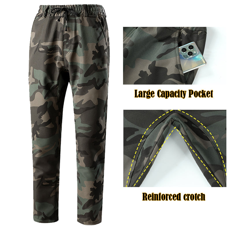 Men’s Softshell Fleece-Lined Waterproof Outdoor Jacket & Trousers Set