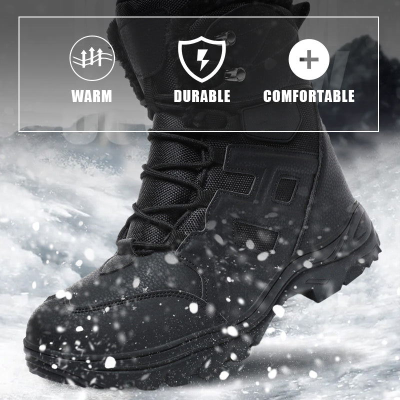 TWS Men’s Fur-Lined Outdoor Combat Boots
