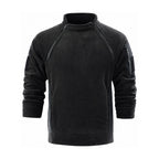 Kielder men's zip-neck fleece pullover - black white