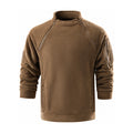 Kielder men's zip-neck fleece pullover - brown white