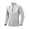 Whinlatter men's half-zip fleece - light grey white