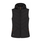 Teesdale Women's Heated Hooded Gilet - black front